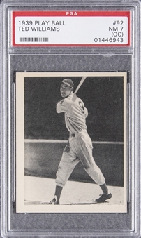1939 Play Ball #92 Ted Williams Rookie Card – PSA NM 7 (OC)